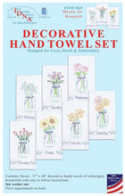 Load image into Gallery viewer, DIY Dempsey Mason Jar Bouquets Flower Stamped Cross Stitch Guest Hand Towel Kit
