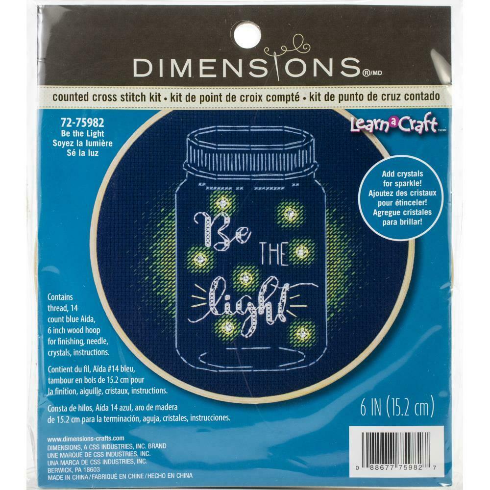 DIY Dimensions Be the Light Lightning Bug Counted Cross Stitch Kit 75982