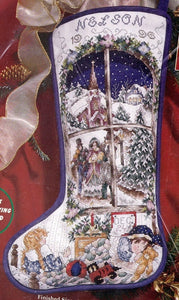 DIY Janlynn Holiday Dreams Christmas Counted Cross Stitch Stocking Kit 80-310
