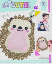Load image into Gallery viewer, DIY Sew Cute Hedgehog Kids Beginner Starter Felt Backpack Clip Kit School Craft
