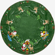 Load image into Gallery viewer, DIY Bucilla Lodge Santa Fishing Camping Christmas Felt Tree Skirt Kit 86954E