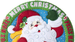 DIY Bucilla Global Greetings Santa World Christmas Felt Wall Craft Kit 89279E