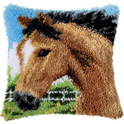 DIY Vervaco Stallion Horse Pony Latch Hook Kit Pillow Top Wall Hanging 16