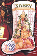 DIY Janlynn Teddy Tree Christmas Bears Counted Cross Stitch Stocking Kit 08-115