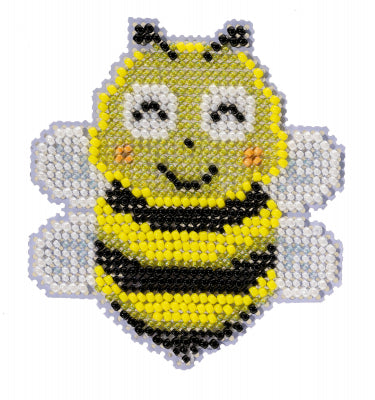 Mill Hill counted cross stitch ornament kit. Design features a bumble bee.