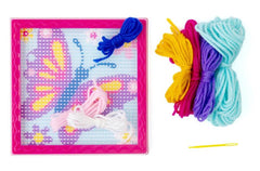 DIY Sew Cute Butterfly Kids Beginner Starter Needlepoint Kit with Frame 6