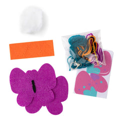 DIY Sew Cute Butterfly Kids Beginner Starter Felt Backpack Clip Kit School Craft