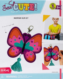 Sew cute felt kit for kids. Design features a Butterfly.