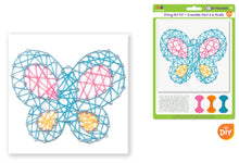Load image into Gallery viewer, Krafty Kids String Art Kit. Design features a butterfly.