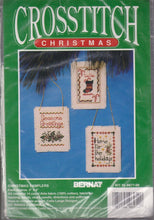Load image into Gallery viewer, DIY Bernat Christmas Samplers Counted Cross Stitch Ornaments Kit