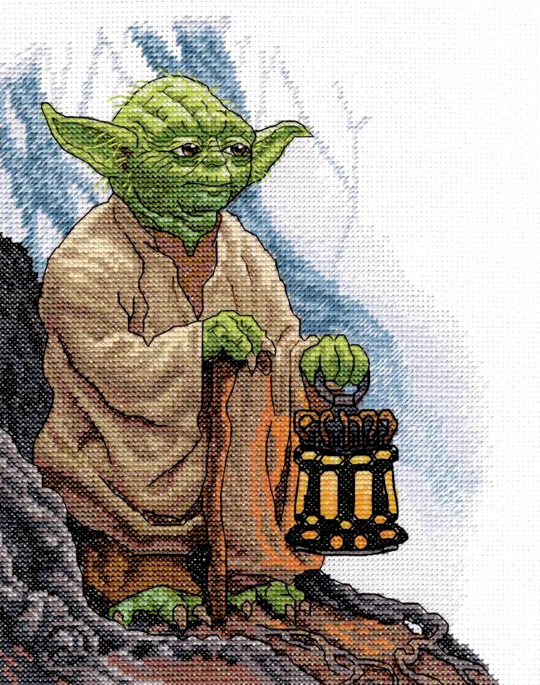 DIY Dimensions Disney Star Wars Yoda Jedi Counted Cross Stitch Kit 35392
