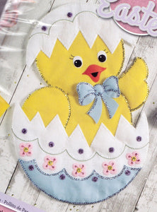 DIY Bucilla Easter Chick Spring Egg Holiday Felt Wall Hanging Craft Kit 86758