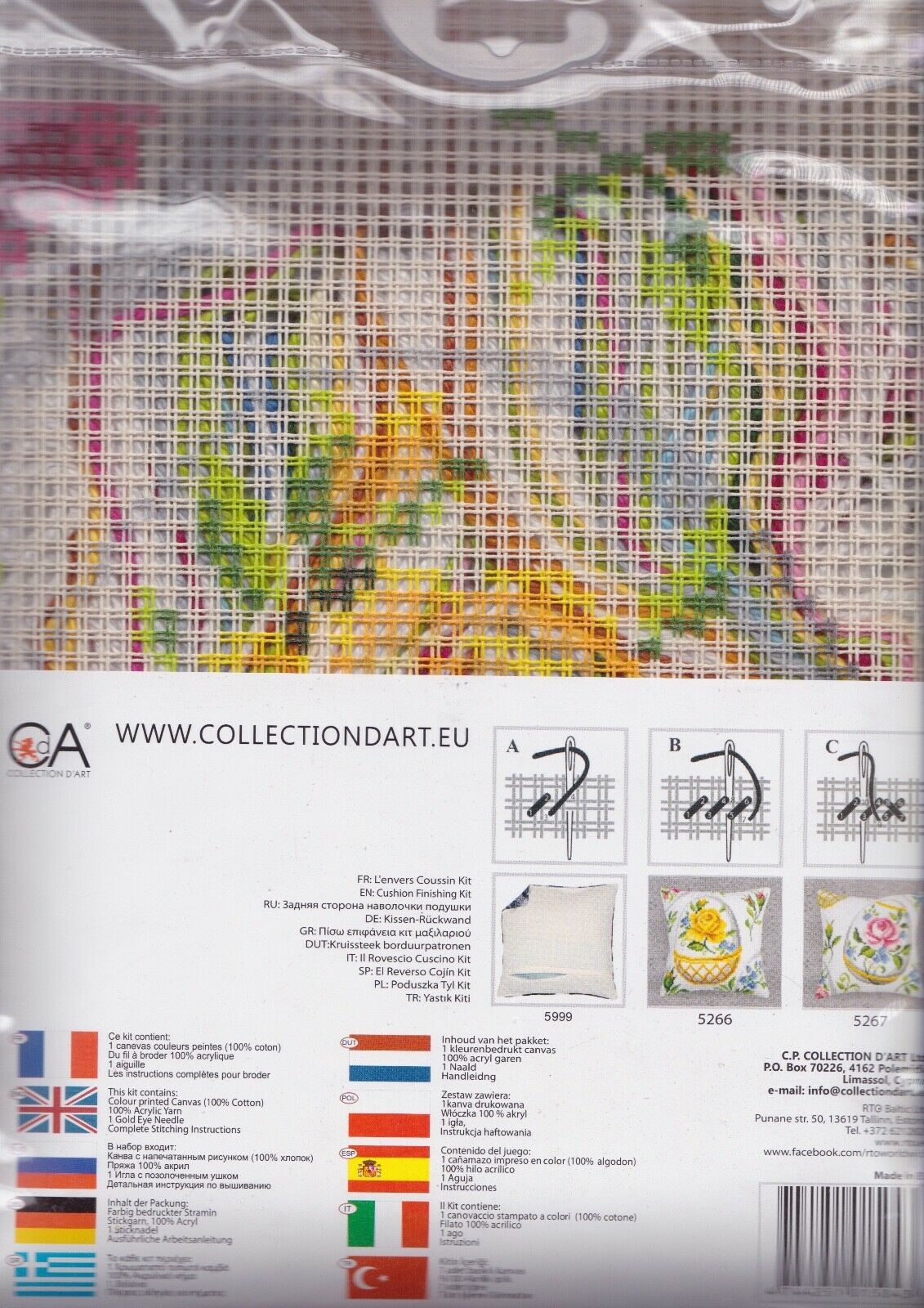DIY Collection D'Art Easter Flowers Rose Needlepoint 16