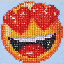 Load image into Gallery viewer, DIY Diamond Dotz Smitten Heart Emoji Kids Beginner Facet Art Craft Kit Frame 4&quot;