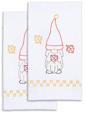 Load image into Gallery viewer, DIY Jack Dempsey Thanksgiving Gnome Stamped Embroidery Hand Towel Kit 320616