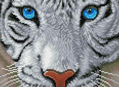 DIY Diamond Dotz White Magic Tiger Wild Facet Art Bead Wall Hanging Picture Kit