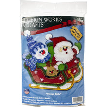 Load image into Gallery viewer, DIY Loose Sequins Design Works Sleigh Ride Christmas Felt Wall Hanging Kit 5194