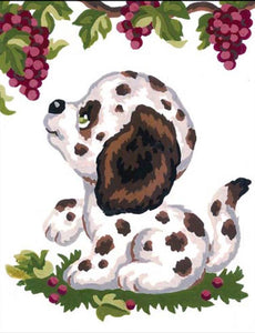 DIY Collection D'Art Dalmatian Puppy Needlepoint Hanging Picture Kit 5" x 7"
