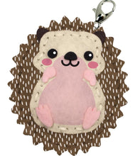 Load image into Gallery viewer, DIY Sew Cute Hedgehog Kids Beginner Starter Felt Backpack Clip Kit School Craft