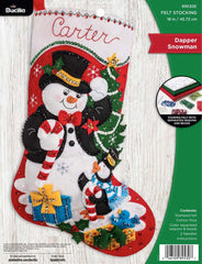 DIY Bucilla Dapper Snowman Penguin Suit Tux Christmas Felt Stocking Kit 89530E