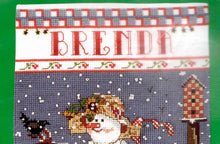 Load image into Gallery viewer, DIY Candamar Snowlady Snow Cat Christmas Counted Cross Stitch Stocking Kit 50973