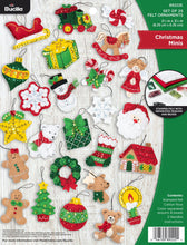 Load image into Gallery viewer, DIY Bucilla Christmas Minis Santa Snowman Bear Holiday Felt Ornaments Kit 89222E