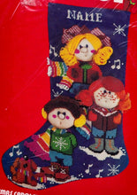 Load image into Gallery viewer, DIY Dimensions Christmas Carolers Children Kids Needlepoint Stocking Kit 9005