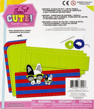 Load image into Gallery viewer, DIY Sew Cute Cool Dog Kids Intermediate Level 2 Felt Wallet &amp; Sunglass Kit Craft