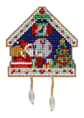 DIY Mill Hill Cuckoo Clock Christmas Bead Cross Stitch Magnet Ornament Kit