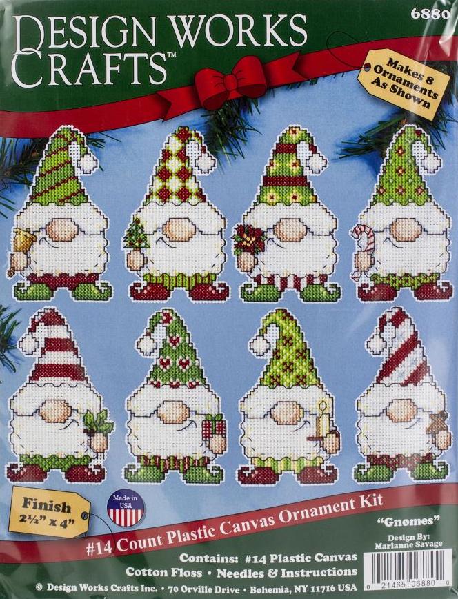 Design Works Gnome - Christmas Ornaments - Plastic Canvas Kit 6880 -  123Stitch