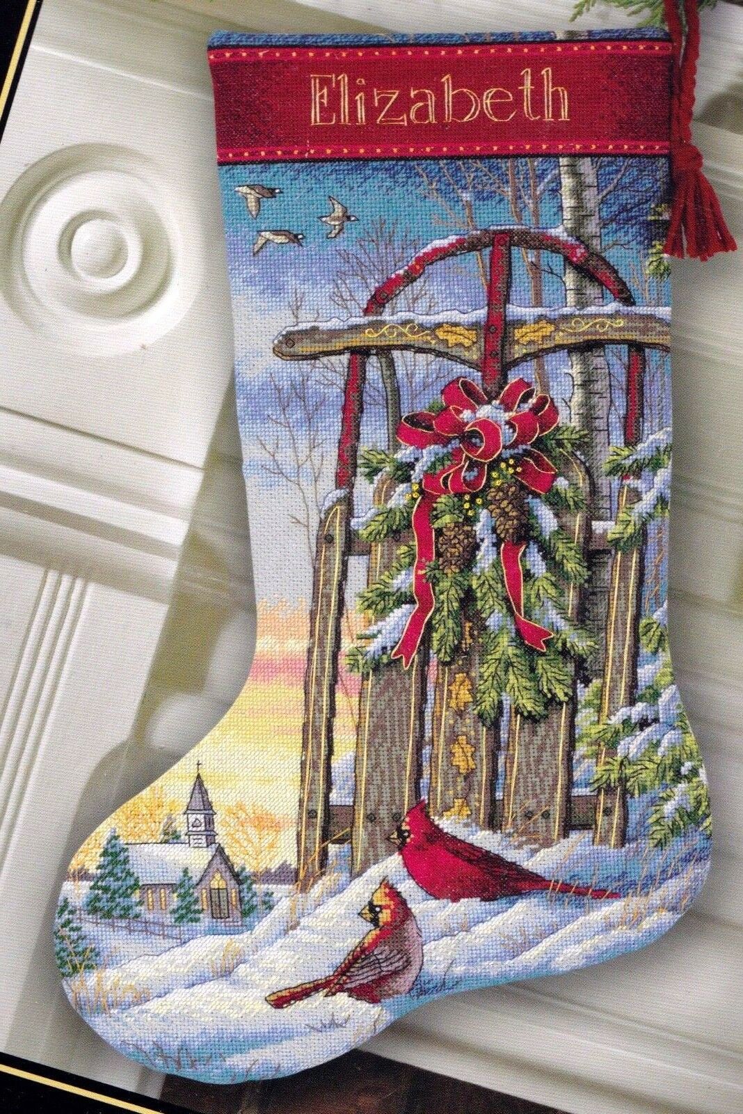 Winter Sled Mini Cross Stitch Kit