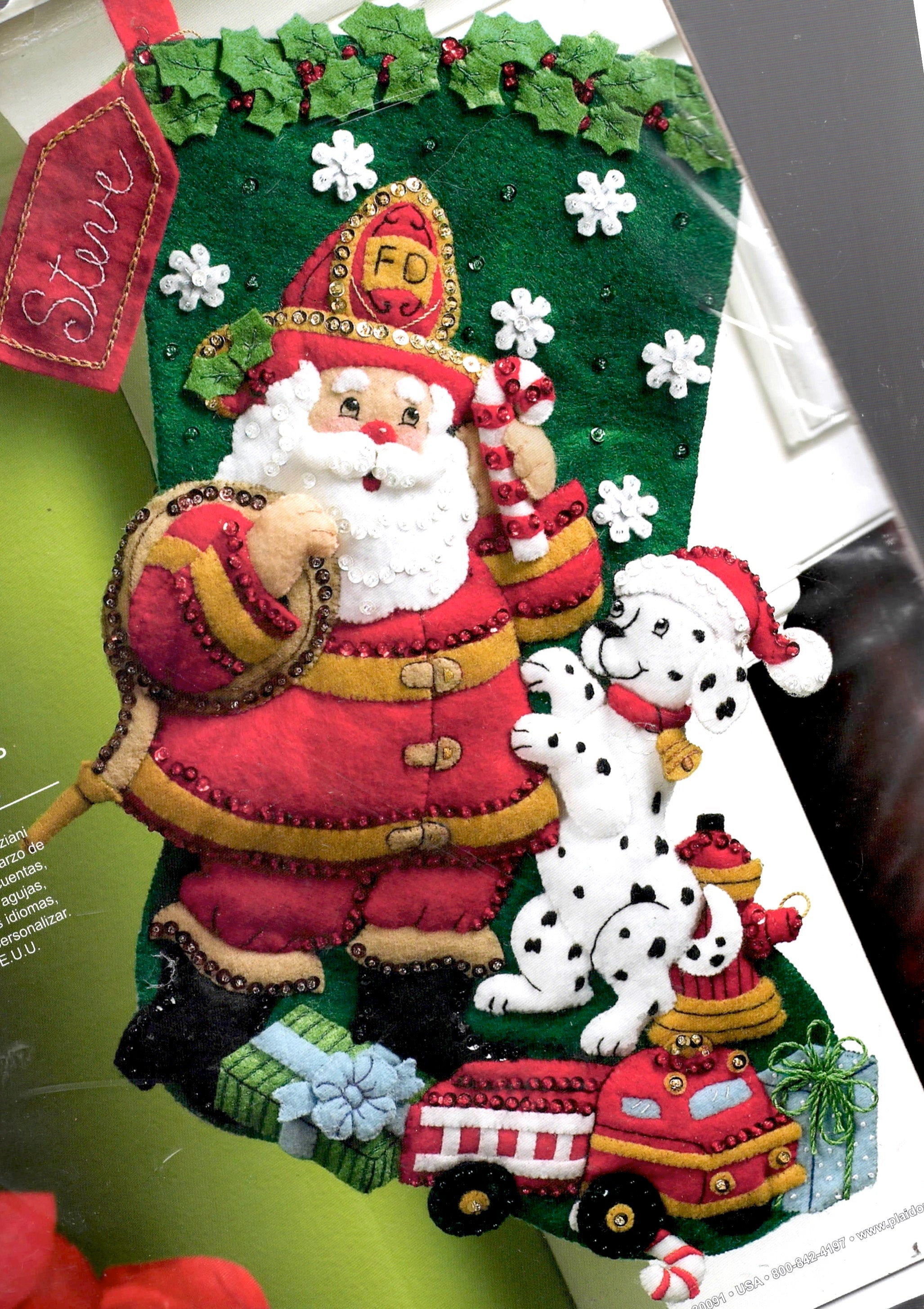DIY Bucilla Gingerbread Christmas Santa Baking Cookies Felt Stocking Kit  89331E 