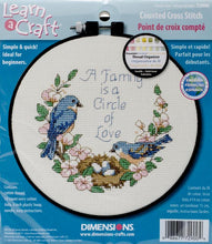 Load image into Gallery viewer, DIY Dimensions Family Love Birds Spring Flowers Counted Cross Stitch Kit 72900