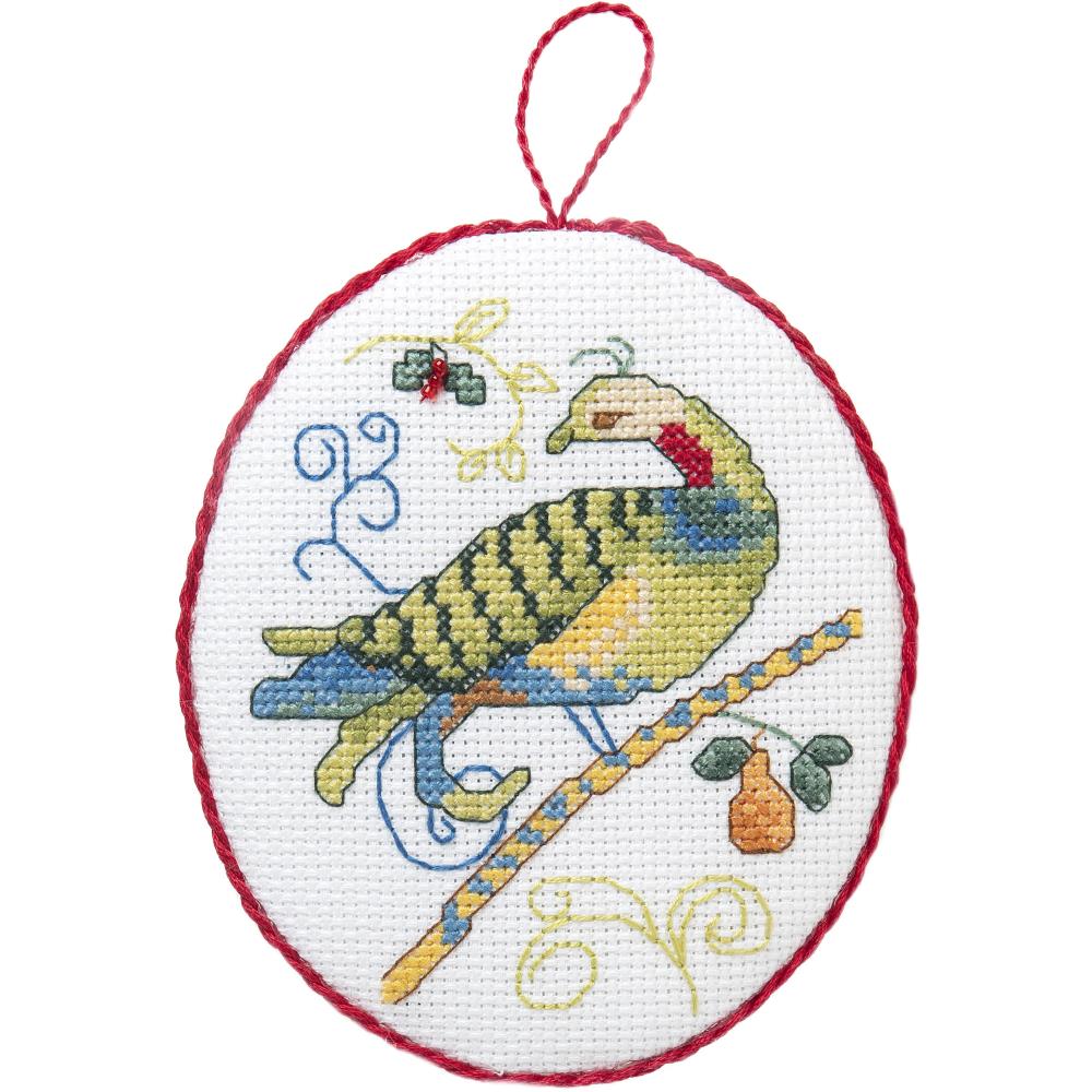 DIY Bucilla Holiday Blooms Christmas Counted Cross Stitch Ornament Kit