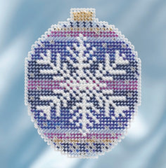 DIY Mill Hill Royal Snowflake Christmas Bulb Bead Cross Stitch Ornament Kit