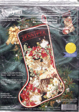 Load image into Gallery viewer, DIY Janlynn Christmas Cats Kittens Counted Cross Stitch Stocking Kit 125-239