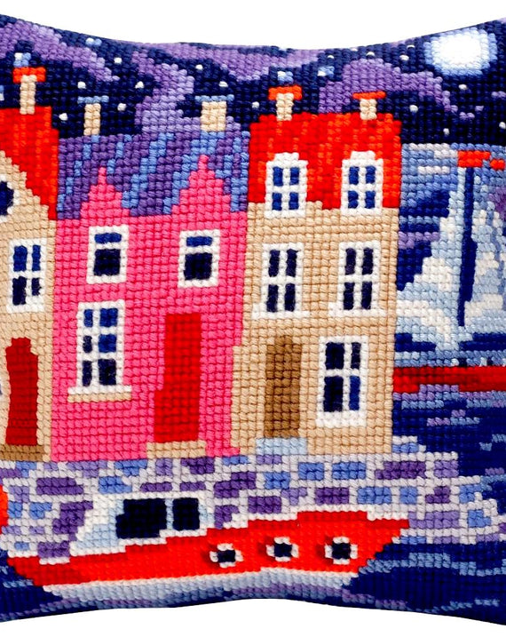 DIY Collection D'Art Night Harbor Needlepoint 16