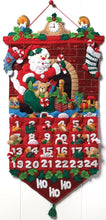 Load image into Gallery viewer, DIY Bucilla Must Be Santa Christmas Eve Fireplace Felt Advent Calendar Kit 86312