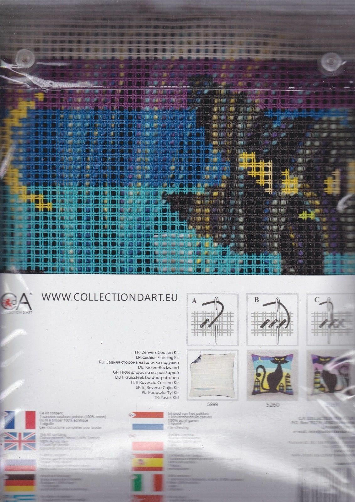 DIY Collection D'Art Black Grace Cross Stitch Needlepoint 16