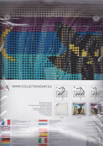 DIY Collection D'Art Black Grace Cross Stitch Needlepoint 16" Pillow Top Kit
