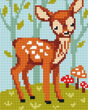 Load image into Gallery viewer, DIY Collection D&#39;Art Deer Forest Floss Needlepoint Hanging Picture Kit 5&quot; x 7&quot;