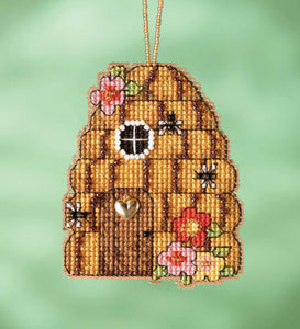 DIY Mill Hill Beehive House Spring Garden Glass Bead Cross Stitch Ornament Kit