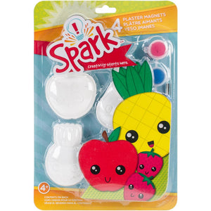 DIY Spark Fruit Apple Pear Kids Plaster Magnets Painting Kit School Project