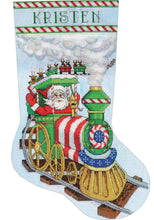 Load image into Gallery viewer, DIY Design Works Santas Train Christmas Counted Cross Stitch Stocking Kit 5997