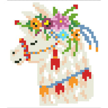 Load image into Gallery viewer, DIY Diamond Dotz Llama Party Pinata Mini Pillow Kids Beginner Facet Craft Kit