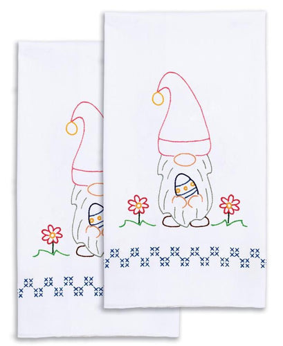 DIY Jack Dempsey Easter Gnome Egg Stamped Embroidery Hand Towel Kit 320613
