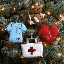Load image into Gallery viewer, DIY Bucilla Caring Nurse Nursing Gift Medical Christmas Felt Ornament Kit 89459E