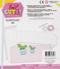 Load image into Gallery viewer, DIY Sew Cute Cactus Kids Intermediate Level 2 Felt Wallet &amp; Sunglass Kit Craft