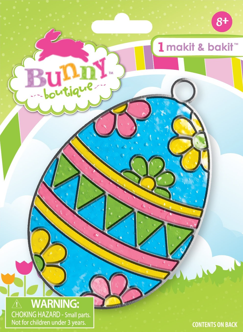 Makit and Bakit Kit. Design features a large colorfully designed easter egg.