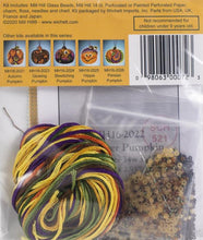 Load image into Gallery viewer, DIY Mill Hill Sunflower Pumpkin Halloween Fall Bead Cross Stitch Ornament Kit